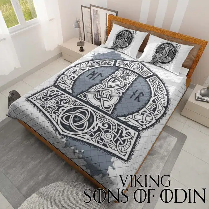 Viking Bedding Set Thor's Hammer Mjolnir