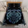 Viking Bedding Set Thor's Hammer Mjolnir Dragon Ship Raven