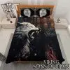 Viking Bedding Set Thor's Hhammer Mjolnir Wolf Valknut