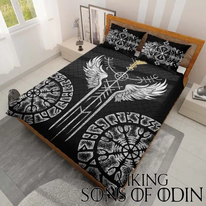 Viking Bedding Set Vegvisir Rune