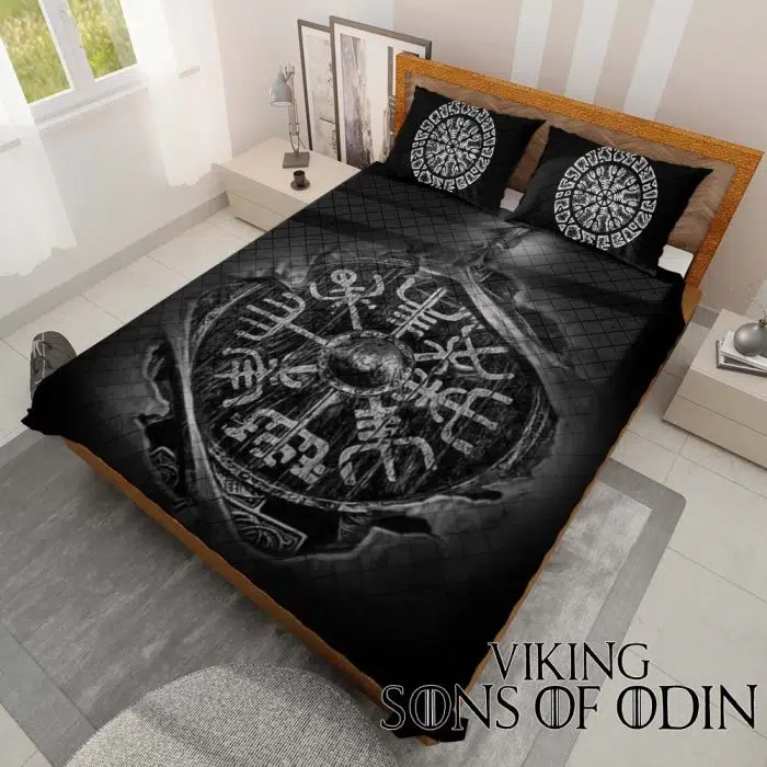 Viking Bedding Set Vegvisir Rune