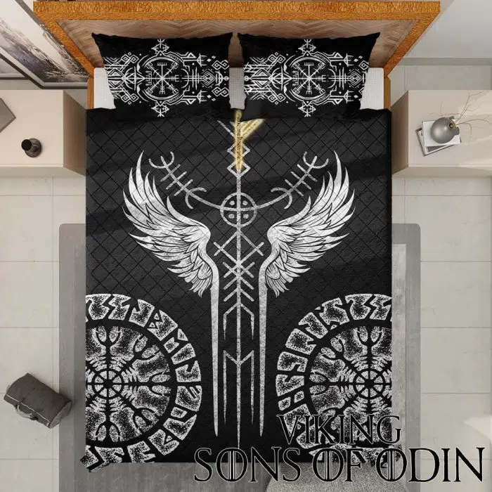 Viking Bedding Set Vegvisir Rune