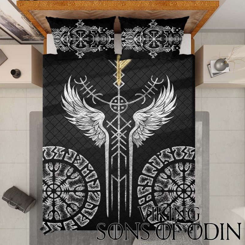 Viking Bedding Set Vegvisir Rune | Viking Sons Of Odin