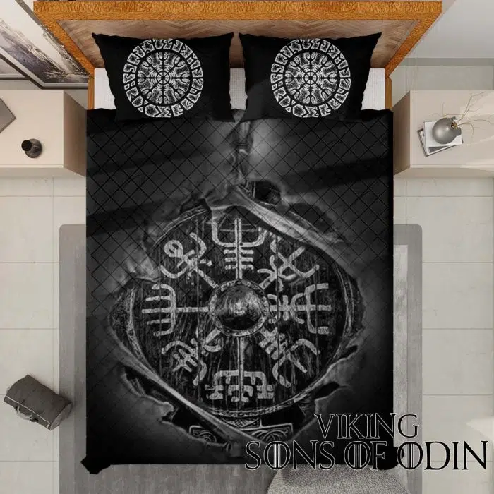 Viking Bedding Set Vegvisir Rune