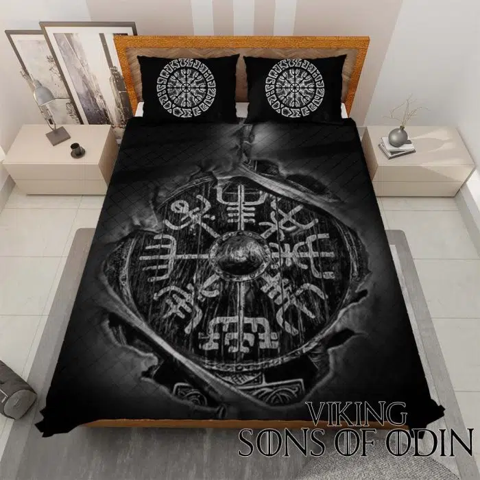 Viking Bedding Set Vegvisir Rune