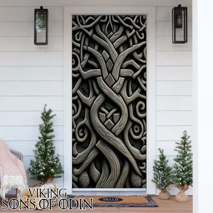 Viking Door Cover Celtics Tree Symbol