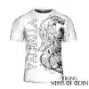 Viking Shirt Warriors Skull Warrior Wolves Valhalla Jormungandr White