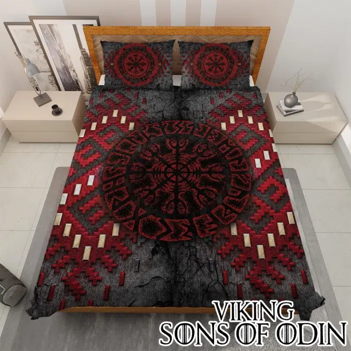 Viking Bedding Set Vegvisir Rune