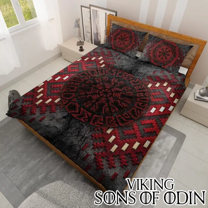 Viking Bedding Set Vegvisir Rune