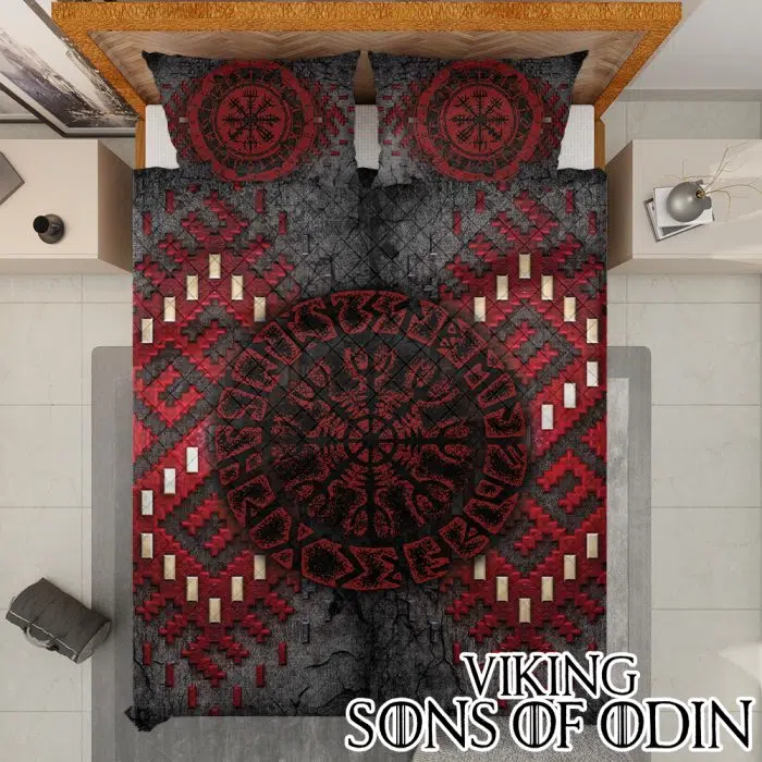 Viking Bedding Set Vegvisir Rune