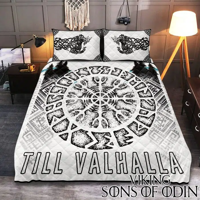 Viking Bedding Set Vegvisir Sleipni Till Valhalla