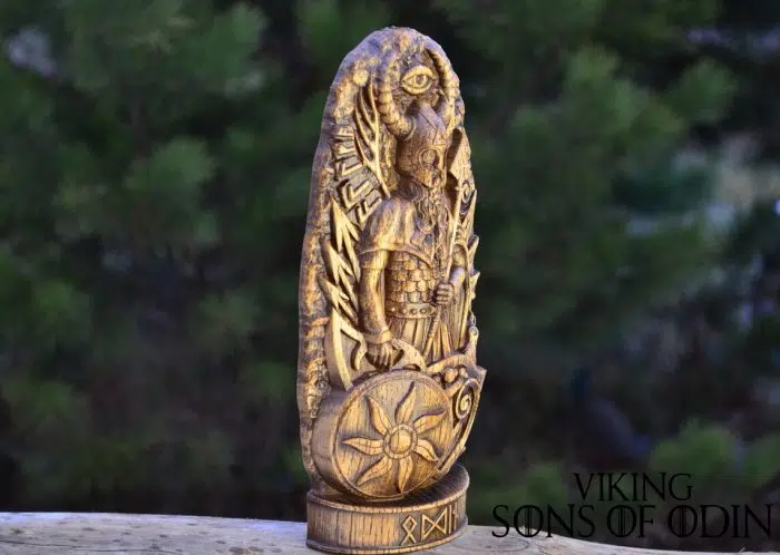 Viking Decorate Wooden Handcrafted Odin