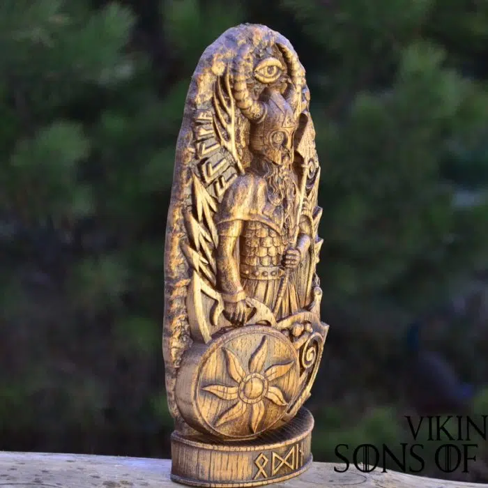 Viking Decorate Wooden Handcrafted Odin