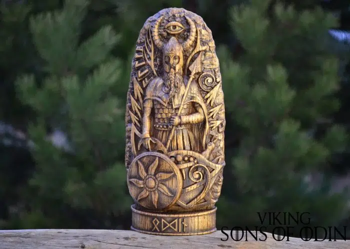 Viking Decorate Wooden Handcrafted Odin