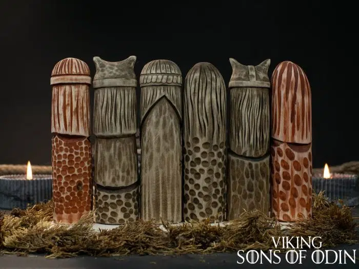 Viking Decorate Wooden Handcrafted Scandinavian Gods Norse goddess Odin Thor Tyr Loki Freyja Eir