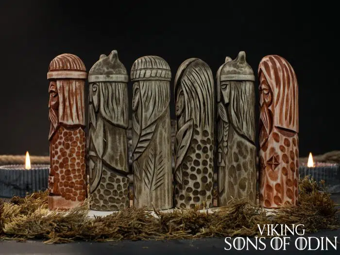 Viking Decorate Wooden Handcrafted Scandinavian Gods Norse goddess Odin Thor Tyr Loki Freyja Eir