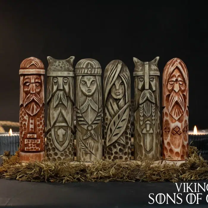 Viking Decorate Wooden Handcrafted Scandinavian Gods Norse goddess Odin Thor Tyr Loki Freyja Eir