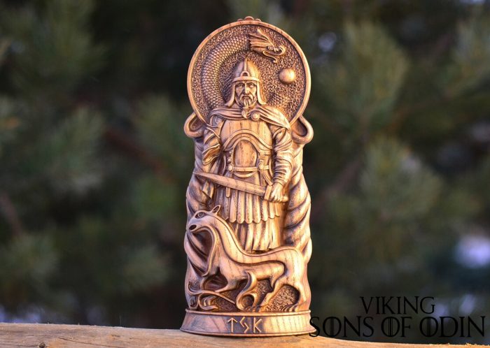 Viking Decorate Wooden Handcrafted Tyr