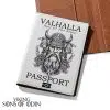 Viking Leather Passport Wallet Valhalla Hall Of The Slain Wolf