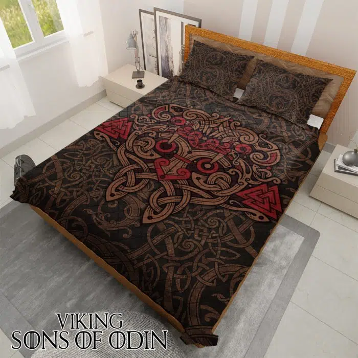 Viking Bedding Set Odin Norse Rune