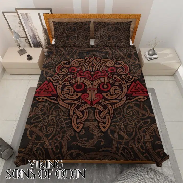 Viking Bedding Set Odin Norse Rune