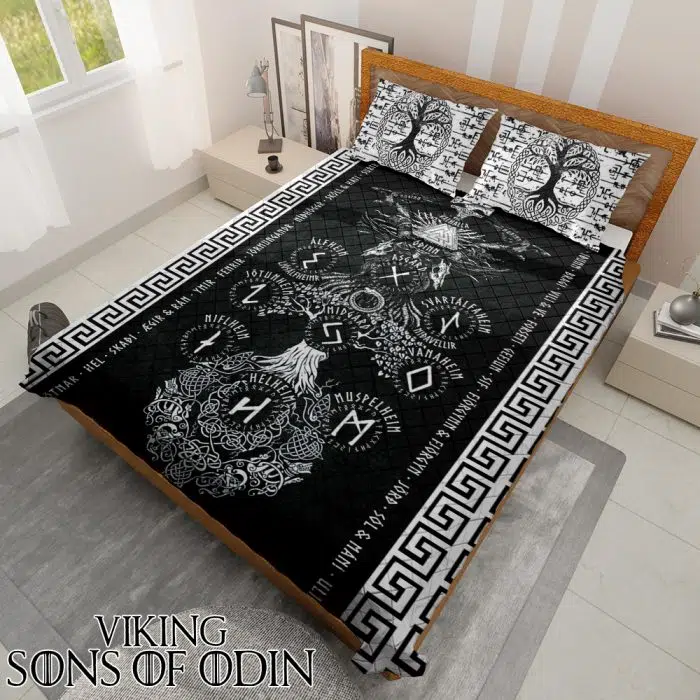 Viking Bedding Set Tree Of Life Yggdrasil