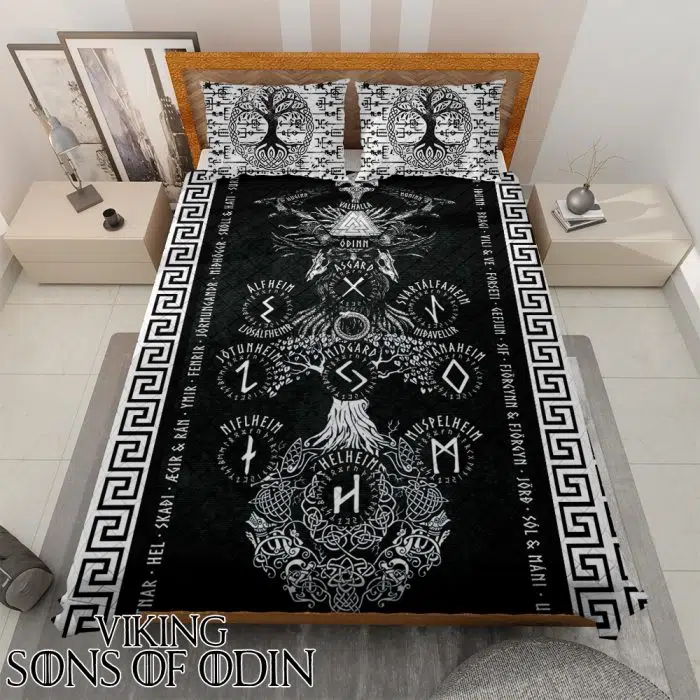 Viking Bedding Set Tree Of Life Yggdrasil