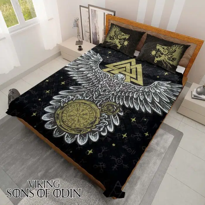 Viking Bedding Set Fenrir Wolf Raven Valknut Meaning