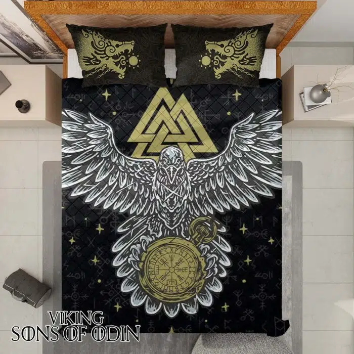 Viking Bedding Set Fenrir Wolf Raven Valknut Meaning