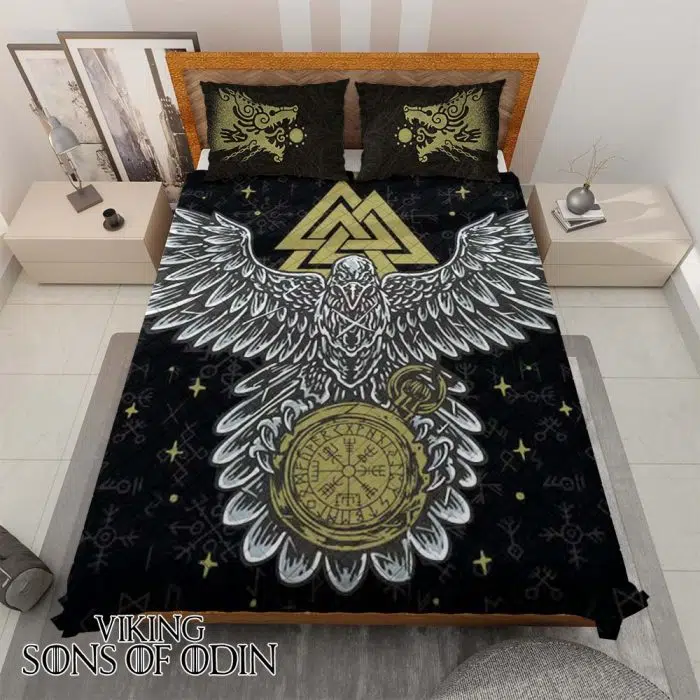 Viking Bedding Set Fenrir Wolf Raven Valknut Meaning