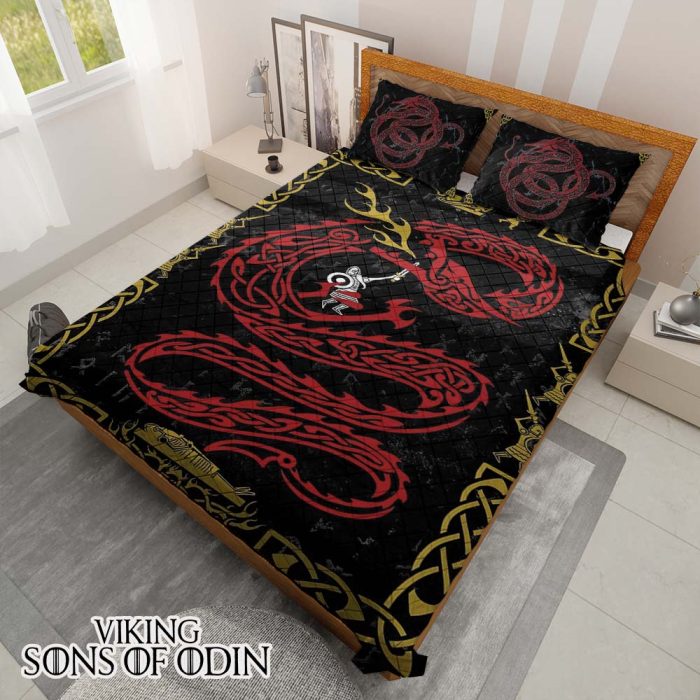 Viking Bedding Set Jormungandr Thor