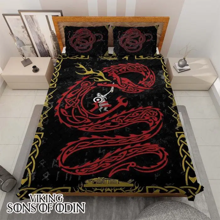 Viking Bedding Set Jormungandr Thor