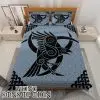 Viking Bedding Set Wolf Raven The Triple Horn of Odin