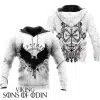 Viking Hoodie Raven Vegvisir