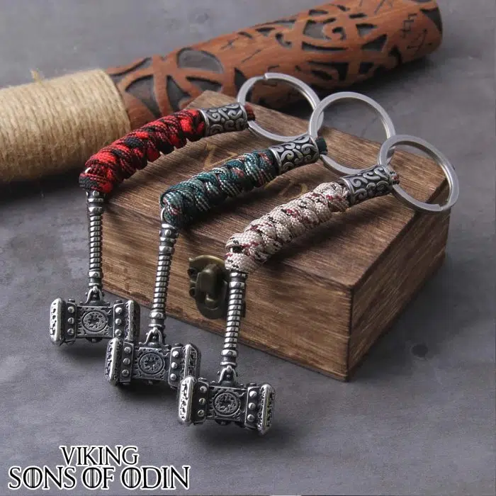 Viking Keychain Thor Hammer Survival