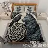 Viking Bedding Set Raven Wolf