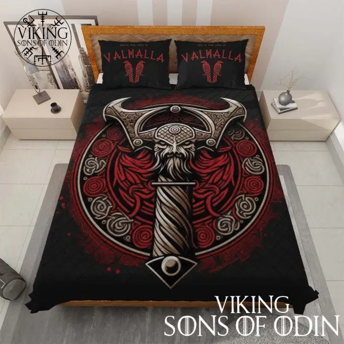 Viking Bedding Set Sons of Odin Lords of Valhalla Thor Mjolnir