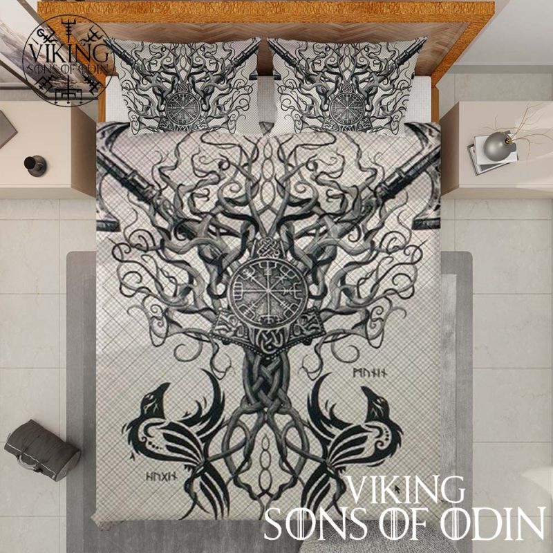 Viking Bedding Set Tree Of Life Yggdrasil 