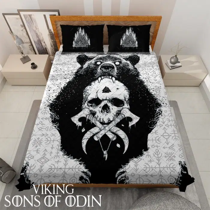 Viking Bedding Set Bear Valknut