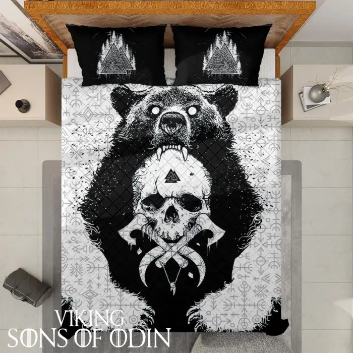 Viking Bedding Set Bear Valknut