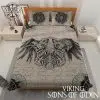 Viking Bedding Set Raven Vegvisir