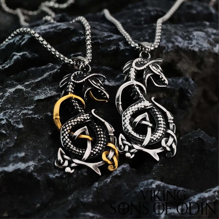 Viking Necklaces Individualized Aggressive Viking Dragon