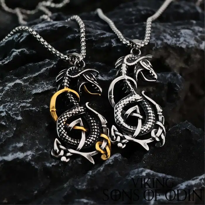 Viking Necklaces Individualized Aggressive Viking Dragon