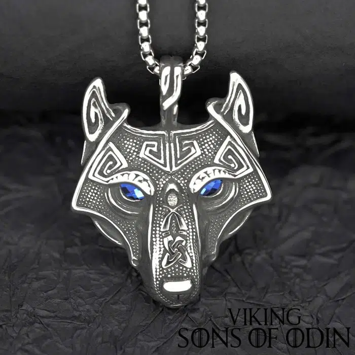 Viking Necklaces Viking Ice Field Wolf Head Necklace Nordic