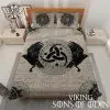 Viking Bedding Set Raven Vegvisir