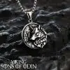 Viking Necklaces Vintage Wolf Head Titanium Steel