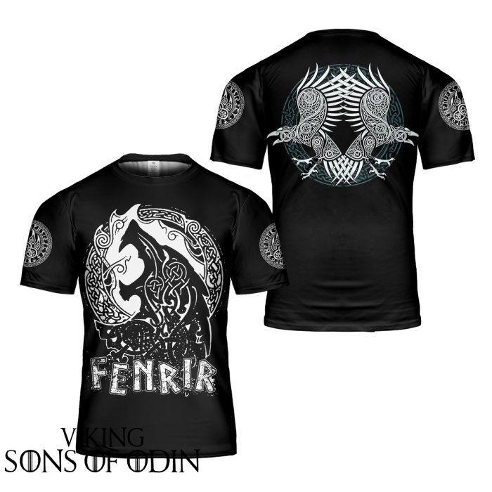 Viking Shirt Raven Fenrir