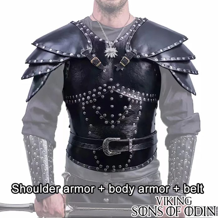 Viking Halloween Medieval Viking Knight Shoulder Chest Armor Set Viking Cosplay Costume