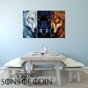 Viking Canvas Wall Art Wolf Fenrir