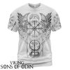 Viking Shirt Vegvisir Raven Fenrir Wake Early If You Want Another Man's Life or Land No Lamb For The Lazy Wolf No Battle's Won In Bed